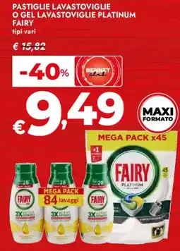 Bennet Pastiglie lavastoviglie o gel lavastoviglie platinum FAIRY offerta