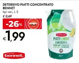 Bennet Detersivo piatti concentrato BENNET offerta
