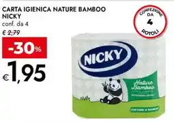 Bennet Carta igienica nature bamboo NICKY offerta