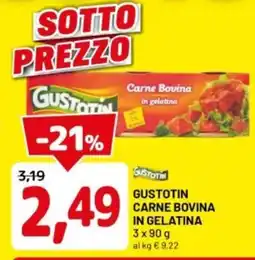 DPiù Gustotin carne bovina in gelatina offerta