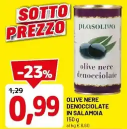 DPiù Olive nere denocciolate in salamoia offerta