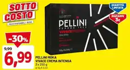 DPiù Pellini moka vivace crema intensa offerta