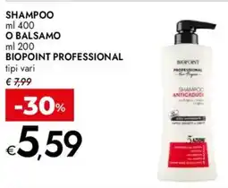 Bennet Shampoo o balsamo BIOPOINT PROFESSIONAL offerta