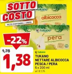 DPiù Tukano nettare albicocca pesca / pera offerta
