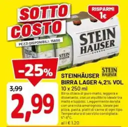 DPiù Steinhäuser birra lager 4,2% vol. offerta
