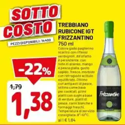 DPiù Trebbiano rubicone igt frizzantino offerta