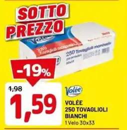 DPiù Volée 250 tovaglioli bianchi offerta