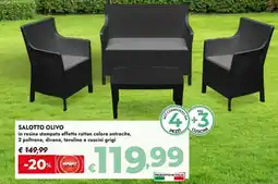 Bennet Salotto olivo offerta