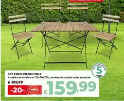 Bennet Set coco pieghevole offerta