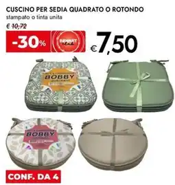 Bennet Cuscino per sedia quadrato o rotondo offerta