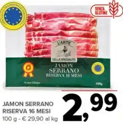 Todis Jamon serrano riserva 16 mesi offerta