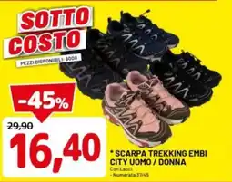 DPiù Scarpa trekking embi city uomo / donna offerta