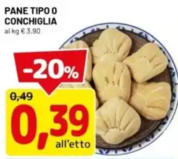 DPiù Pane tipo o conchiglia offerta