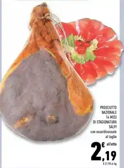 Conad Superstore Prosciutto nazionale 14 mesi di stagionatura SALPI offerta