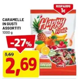 DPiù Happy Fruit Caramelle offerta