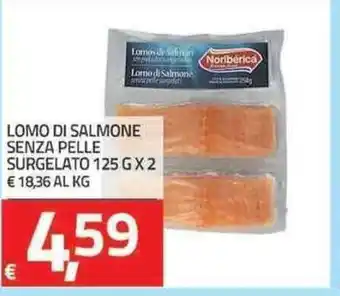TuoDi Noribéricá Lomo di Salmone Senza Pelle Surgelato 125g x 2 offerta