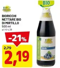 DPiù Bioricchi nettare bio di mirtillo offerta