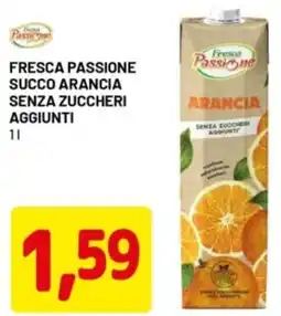 DPiù Fresca passione succo arancia senza zuccheri aggiunti offerta