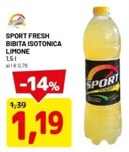 DPiù Sport fresh bibita isotonica limone offerta