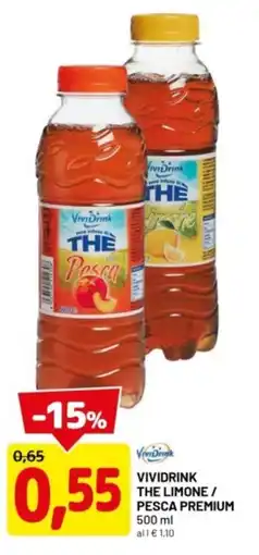 DPiù Vividrink the limone / pesca premium offerta