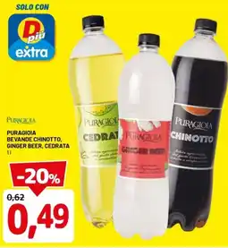 DPiù Puragioia bevande chinotto, ginger beer, cedrata offerta