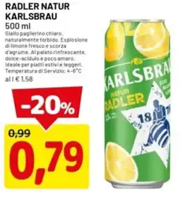 DPiù Radler natur KARLSBRAU offerta