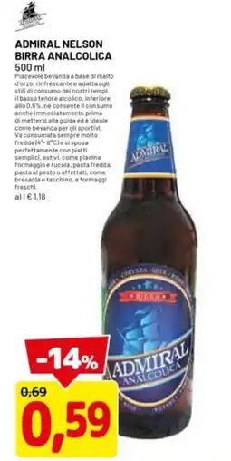 DPiù Admiral nelson birra analcolica offerta