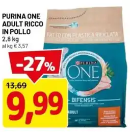 DPiù Purina one adult ricco in pollo offerta