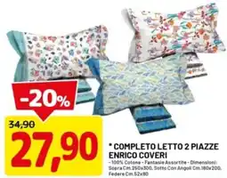 DPiù Completotto 2 piazze ENRICO COVERI offerta