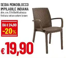 Famila Superstore Sedia monoblocco impilabile indiana offerta