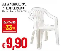 Famila Superstore Sedia monoblocco impilabile ratak offerta