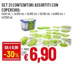 Famila Superstore Set 21 contenitori assortiti con coperchio offerta
