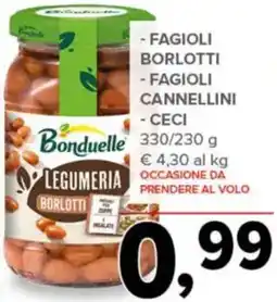 Todis Bonduelle Fagioli borlotti fagioli cannellini ceci offerta