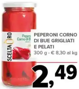 Todis SCELTAORO Peperoni corno di bue grigliati e pelati offerta