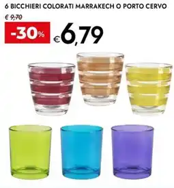 Bennet 6 bicchieri colorati marrakech o porto cervo offerta