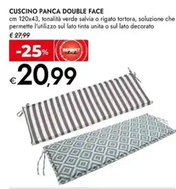 Bennet Cuscino panca double face offerta