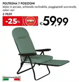 Bennet Poltrona 7 posizioni offerta