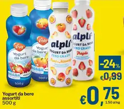 Qui Discount alpli Yogurt da bere offerta