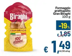 Qui Discount Formaggio grattugiato Gran Biraghi offerta