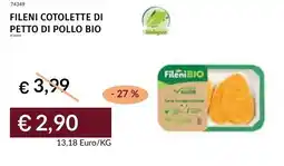 Prezzemolo e Vitale Fileni cotolette di petto di pollo bio offerta