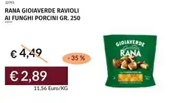 Prezzemolo e Vitale Rana gioiaverde ravioli ai funghi porcini offerta