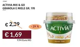 Prezzemolo e Vitale Activia mix & go granola e miele offerta