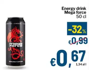 Qui Discount Energy drink Mega force offerta