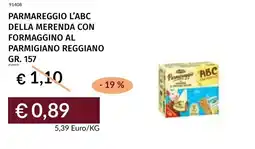 Prezzemolo e Vitale Parmareggio l'abc della merenda con formaggino al parmigiano reggiano offerta