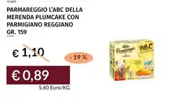 Prezzemolo e Vitale Parmareggio l'abc della merenda plumcake con parmigiano reggiano offerta
