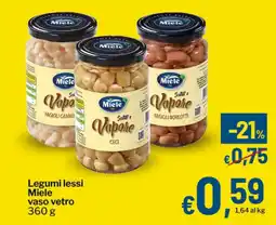 Qui Discount Legumi lessi Miele vaso vetro offerta