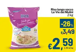 Qui Discount Riso lungo sacco Le Vie dei Mulini offerta