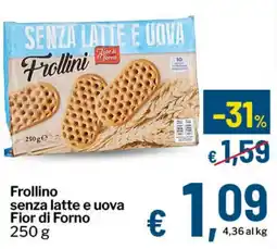 Qui Discount Frollino senza latte e uova Fior di Forno offerta