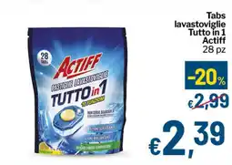 Qui Discount Tabs lavastoviglie Tutto in 1 Actiff offerta