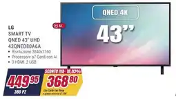 Trony LG SMART TV QNED 43" UHD 43QNED80A6A offerta